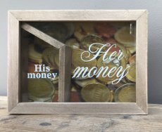 Tirelire "His and her money" - 20 cm