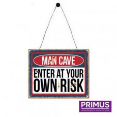 TM-PH1604 Plaque décorative "Man Cave" - 20 cm