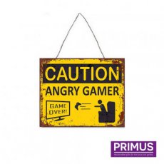 TM-PH1702 Plaque décorative "Angry gamer" - 25 cm
