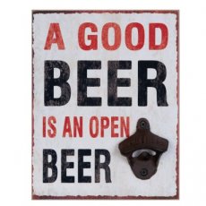 Bottle-opener / Quote board "Open beer" - 23 cm