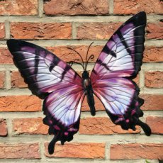 Papillon Rose & Noir - 32 cm