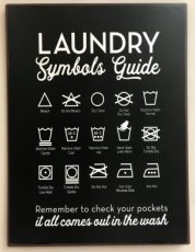 Plaque décorative "Laundry Symbols"